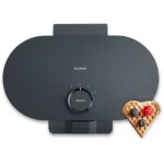 Gaufrier duo - severin - wa2118 - 1200 w - formes de c?ur - rev�tement c�ramique anti - adh�sif - noir ...