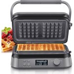 Gaufrier gaufre belge gaufrier double intelligent pro avec affichage led 2 tranches 5 programmes diffrents ...