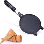 Gaufrier - herchr - gaufrier  cornets de glace - antiadhsif - multifonction - noir