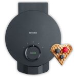 Gaufrier solo - severin - wa2116 - 1200 w - formes de c?ur - rev�tement c�ramique antiadh�sif - noir