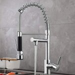 Gavaer robinet cuisinemitigeur cuisine  ressort avec douchette extensible robinetterie vier rotatif ...