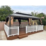 Gazebo purple leaf de jardin extérieur 6 x 365 m aluminium tonnelle pavillon acier galvanisé bronze Gazebo purple leaf de jardin extérieur 6 x 365 m aluminium tonnelle pavillon acier galvanisé bronze