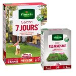 Gazon - vilmorin - gazon 7 jours - 1 kg + soin regarnissage universel 2 en 1 - 500 g