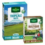 Gazon - vilmorin - pelouse tropicale - kikuyu - 500 g + gazon rustique - 250 g