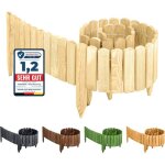 Gd - 0046 bordure de parterre en bois impr�gn� � bord enroulable flexible pour jardin gd - 0046(naturelnon ...