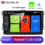 Gearelec autoradio 9 pouces carplay android auto pour vw volkswagen passat touran caddy jetta polo bluetooth ...