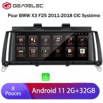 Gearelec autoradio android 11 pour bmw x3 f25 2011 - 2018 cic syst�me avec 8. 8 pouces carplay gps wifi ...