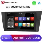 Gearelec autoradio android 12 pour bmw e90 2005 - 2012 avec 9 pouces cran hd 25d carplay android auto ...