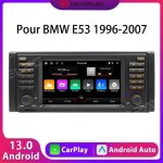 Gearelec autoradio pour bmw e53 1996 - 2007 avec carplay android auto 7 cran tactile android 13 2go ...