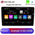 Gearelec autoradio carplay pour peugeot 407 2004 - 2011(2go + 32go) android 13 avec 9 pouces android ... Gearelec autoradio carplay pour peugeot 407 2004 - 2011(2go + 32go) android 13 avec 9 pouces android ...