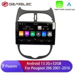 Gearelec autoradio pour peugeot 206 2001 - 2016(2go + 32go)avec 9 pouces carplay / android auto android ... Gearelec autoradio pour peugeot 206 2001 - 2016(2go + 32go)avec 9 pouces carplay / android auto android ...