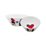 Bol - disney - mickey kiss sketch - blanc - rond - compatible lave - vaisselle