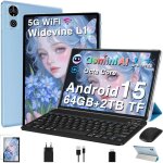 Gemini ai tablette android 15 tablette 10 pouces 64go + 2to extensible tablette tactile gms 5g + 2. 4g ...