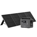 Generateur electrique portable 800w 512wh avec panneau solaire pliable 200wavec ports usb ip65pour camping ...