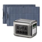 Gnrateur solaire 2500w allpowers centrale lectrique portable 2016wh avec panneau solaire flexible ...