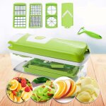 Genius nicer dicer smart 12 pices en vert coupe - lgumes pour cubes btonnets tranches et lanires