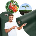 Geotextile / agrotextile contre les mauvaises herbes toile de paillage épais vert 150g 16m x 5 m Geotextile / agrotextile contre les mauvaises herbes toile de paillage épais vert 150g 16m x 5 m