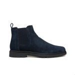 Geox spherica ec1 c ? bottines homme cuir velours bleu chelsea respirantes et amorties