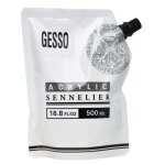 Gesso - blanc - appr�t pour peinture acrylique - sennelier - sachet de 500ml