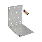 Gezu impex equerre dassemblage galvanis� 80 x 80 x 60 mm renforc�e connecteurs m�tal pour charpente