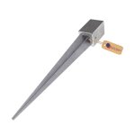 Gezu impex support de poteau � enfoncer galvanis� � chaud 71 x 71 x 900 mm douille piquet cloture bois ...