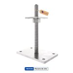 Gezu impex support de poteau flocon de zinc 100 x 100 mm 50 - 480 mmhauteur reglable platine bois pied ...