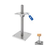 Gezu impex support de poteau flocon de zinc 80 x 80 mm 50 - 230 mmhauteur reglable platine bois pied ...