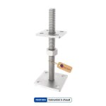 Gezu impex support de poteau galvanis� � chaud 80 x 80 mm 50 - 130 mmhauteur reglable platine bois pied ...