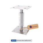 Gezu impex support de poteau galvanoplastie 70 x 70 mm 140 - 190 mmhauteur reglable platine bois pied ...