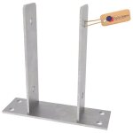Gezu impex support de poteau u acier inoxydable 71 x 200 mm platine bois pied poteaux cl�ture