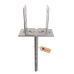 Support de poteau u r�glable gezu impex 400 mm 0 - 160 mm zinc �lectroplaqu� pied de poteau en u � sceller ...