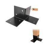 Gezu impex support de sol pergola 121 x 121mm rev�tu de poudre noire kit de pergola en bois plaques de ...