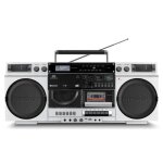 Ghetto blaster - medion - vintage - dab + - cd / cassette / usb / mp3 - 2x10w rms - silver