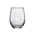 Ghibli - mon voisin totoro - verre grav� totoro et gland