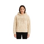 Gianfranco ferre sweat femme � capuche polaire giada beige femme