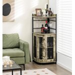 Giantex buffet de cuisine � 4 �tages - casier � vin industriel - placard � portes et range - bouteilles ...