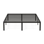 Giantex cadre de lit king size lit plateforme en mtal robuste sommier  lattes mtalliques 9 pieds de ...