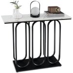 Giantex console meuble entr�e � 2 etages - effet marbre - 100x 30x 80 cm - table console scandinave pour ...