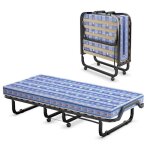 Giantex lit d?appoint pliable 80x200cm  roulettes - matelas en mousse  mmoire paisseur 10cm - 15 ...
