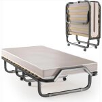 Giantex lit d?appoint pliable 90x 200cm  roulettes - matelas en mousse  mmoire paisseur 10cm - lit ...