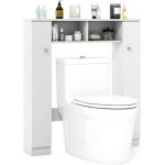 Giantex meuble dessus toilettes wc - 8 compartiments et 2 placards à porte - meuble / colonne salle de ... Giantex meuble dessus toilettes wc - 8 compartiments et 2 placards à porte - meuble / colonne salle de ...