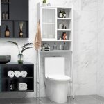 Giantex meuble dessus toilettes wc avec porte coulissante - meuble / colonne salle de bain à 5 Étages ... Giantex meuble dessus toilettes wc avec porte coulissante - meuble / colonne salle de bain à 5 Étages ...