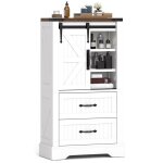 Giantex meuble de salle de bain - 2 tiroirs - tagres rglables - porte coulissante - armoire de rangement ...