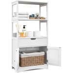 Giantex meuble salle de bain avec tiroir et 3 etagres placard  portes pour cuisinechambre salon 60x ...