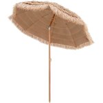 Giantex parasol de plage inclinable 30 hawaen - 22 x h21 m - en pp paille 7 couches - 8 baleines cadre ...