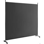 Giantex paravent 1 panneaux 184x 184 cm  4 roulettes - closion de sparation portable - cadre en fer ...