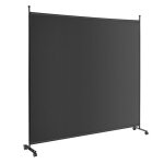 Giantex paravent 184x184cm � 4 roulettes - 1 panneaux - closion de s�paration portable - cadre en m�tal ...