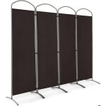 Giantex paravent � 4 panneaux pliable - 221 x 188 cm - closion / s�parateur de pi�ce - cadre en fer - ...