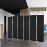 Giantex paravent  6 panneaux pliable - 331 x 188 cm - closion / sparateur de pice - cadre en fer - ...