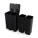 Giantex poubelle  pdale tri slectif - 2 seaux 30 l en inox amovibles - avec bote dsodorisante et ...